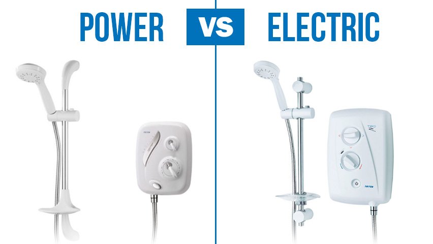 What's the difference between power and electric showers?